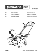 GreenWorks Pro SNB404 Operator's Manual
