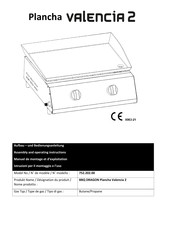 Rigaflex DRAGON Plancha valencia 2 Assembly And Operating Instructions Manual