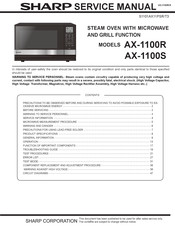 Sharp AX-1100S Service Manual