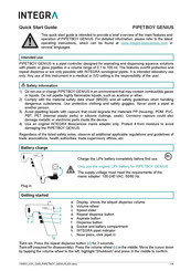 Integra PIPETBOY GENIUS Quick Start Manual