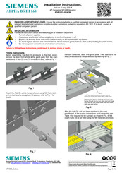 Siemens ALPHA BS III 160 Installation Instructions