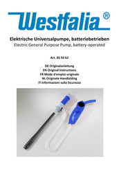Westfalia 85 92 62 Original Instructions Manual