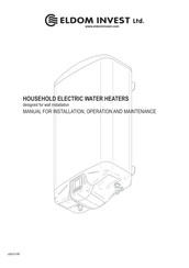 Eldom Invest DV100D Manual For Installation, Operation And Maintenance