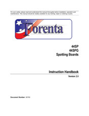 Forenta 44SPG Instruction Handbook Manual