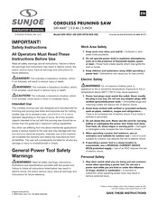 SNOWJOE SUNJOE 24V-HCS1-LTE Operator's Manual
