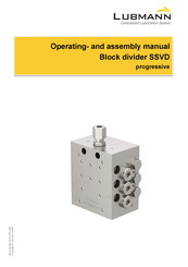 LUBMANN SSVD-14 Operating And Assembly Manual