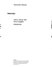 Tektronix 1101A Instruction Manual