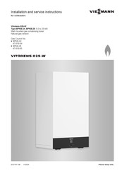 Viessmann Vitodens 025-W Installation And Service Instructions Manual