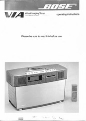 Bosch VIA Operating Instructions Manual