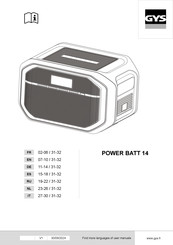 GYS POWER BATT 14 Manual