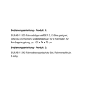 EUFAB AMBER 3 Operating Instructions Manual