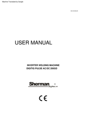 Sherman digitec DIGITIG PULSE AC/DC 200GD User Manual