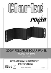 Clarke POWER SFP2 Operating & Maintenance Instructions