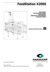 Hanskamp FeedStation 42000 Installation And Operating Instructions Manual