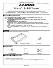 Lund Genesis Installation Instructions Manual