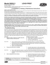 Zurn 500XL3 Installation Instructions