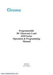Chroma 63101 Operation & Programming Manual