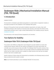Seakeeper Ride 750 Mechanical Installation Manual