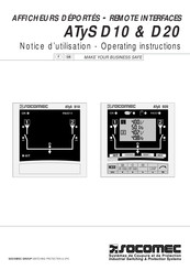 socomec ATyS D10 Operating Instructions Manual