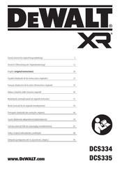 DeWalt XR DCS335 Original Instructions Manual