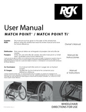 Sunrise Medical RGK MATCH POINT User Manual