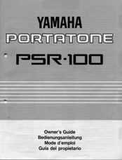 Yamaha Portatone PSR-100 Owner's Manual