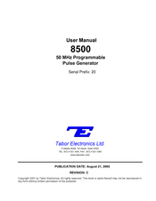 Tabor Electronics 8500 User Manual
