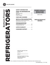 GE GBE17HYRFS Owner's Manual & Installation Instructions