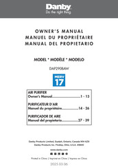 Danby DAP290BAW Owner's Manual