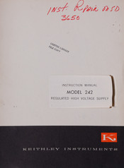 Keithley 242 Instruction Manual