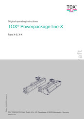 TOX Powerpackage line-X-K Series Operating Instructions Manual