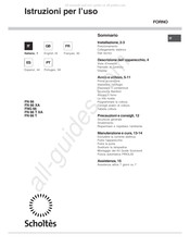 SCHOLTES FN 66 TXA Operating Instructions Manual