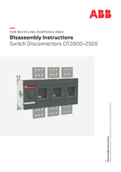 ABB OT2000E22P Disassembly Instructions Manual
