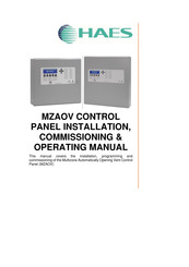 Haes MZAOV-1003 Installation, Commissioning & Operating  Manual