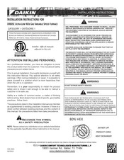 Daikin DR80SC Installation Instructions Manual