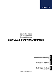 Schulze E-Power Duo Press Instruction Manual