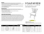 Safavieh Furniture DCH8500A Quick Assembly Instructions
