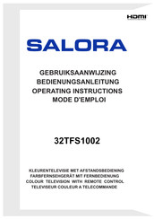 Salora 32TFS1002 Operating Instructions Manual