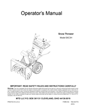 MTD E6C3H Operator's Manual