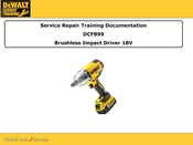 DeWalt DCF899HP2G Service Repair Training
