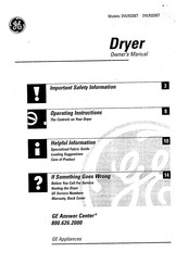 GE DVLR223ET Owner's Manual