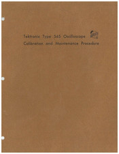 Tektronix 545 Calibration And Maintenance