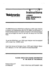Tektronix 8085 Instructions Manual