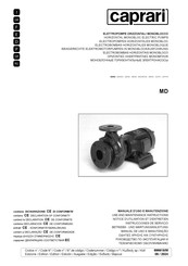 Caprari MD Series Use And Maintenance Instructions