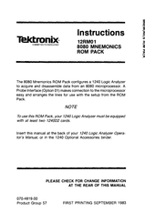 Tektronix 12RM01 Instructions Manual