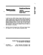 Tektronix 12RC01 Instructions Manual