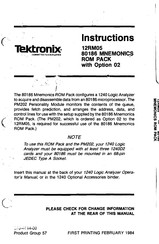 Tektronix 12RM05 Instructions Manual