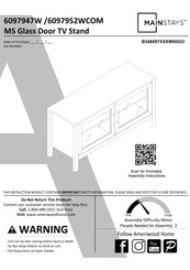 Mainstays 6097952WCOM Instruction Booklet