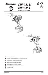 Snap-On CDR9050 Original Instructions Manual