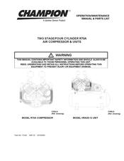 Gardner Denver Champion HRA25D-25 Operation Maintenance Manual & Parts List